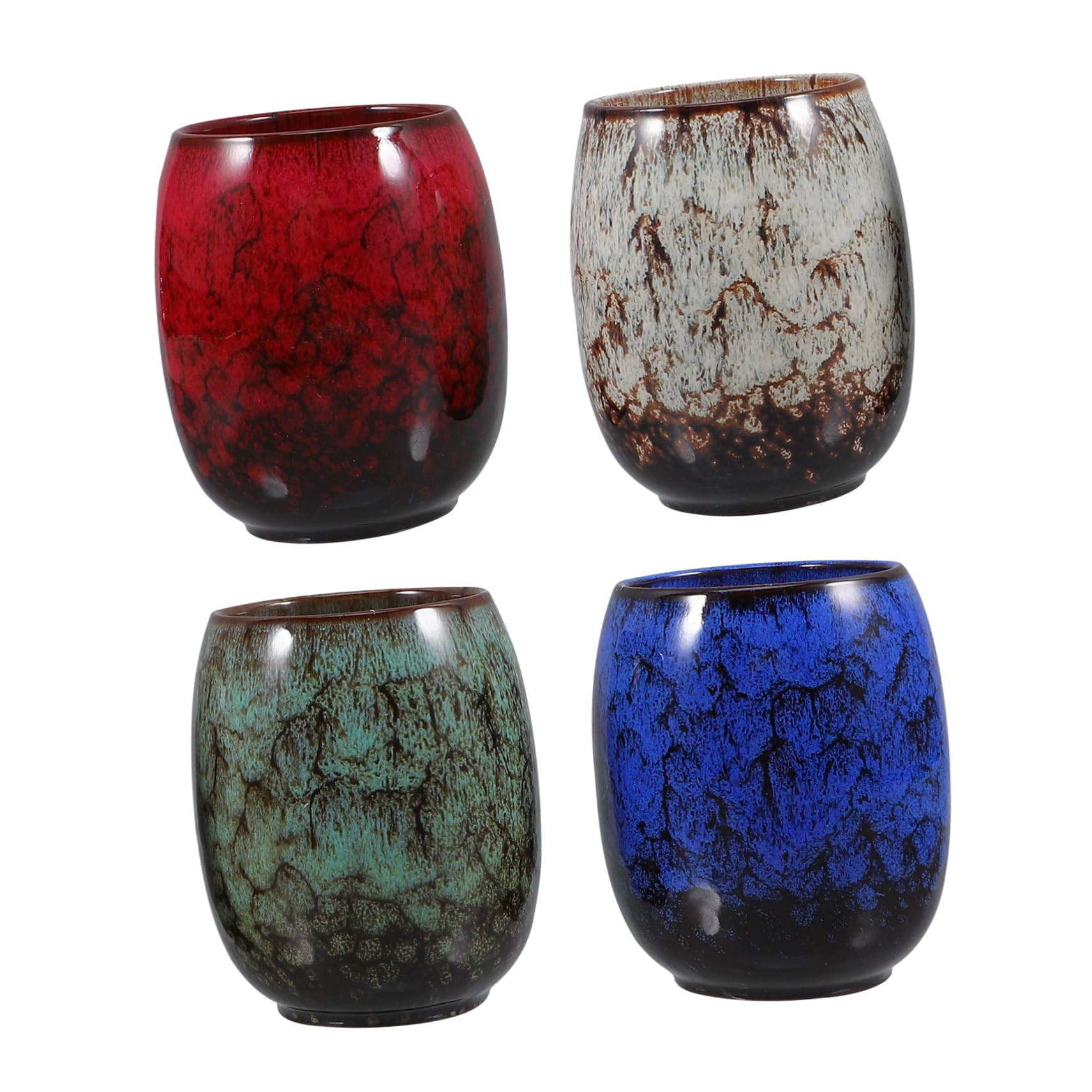 4 Piezas Taza De Café De Estilo Japonés Taza De Porcelana Para Uso El Hogar Oficina Escuela y Tradicional