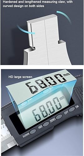 Miniatura 3 de MNB Calibrador con pantalla digital de gran rango rango Vernier Calibrador 0.000-31.496 in Durable