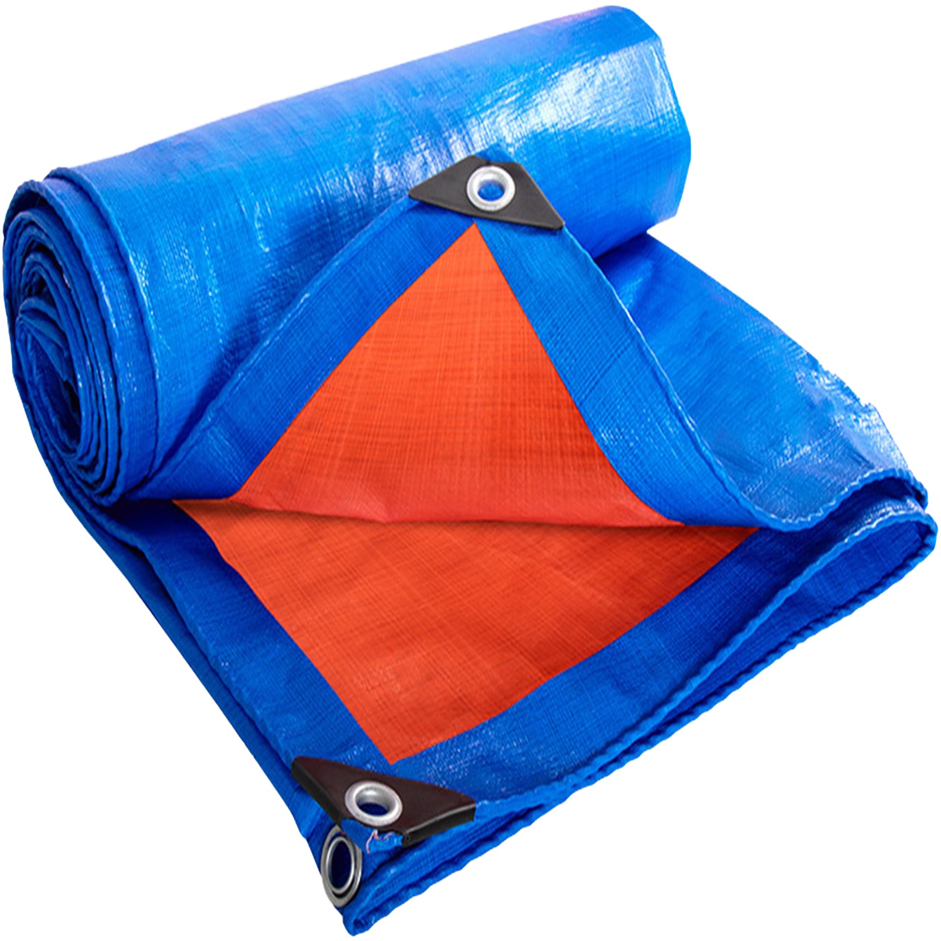 Telo Impermeabile da Esterno 1.9 x 4.5 m Telo Copritutto Multiuso 160 G M², Antipolvere, Antipioggia Grandi Dimensioni Multiuso per Piante, Serra, Pet Hutch, Blu