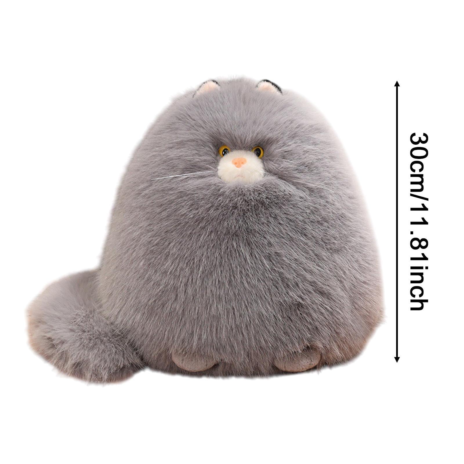 Colcolo Katze Plüschtier Kuscheltier, 12" Cartoon Sammlerstück, weiche Autodekoration für Erwachsene Familie Kinder Jungen Mädchen, Grau