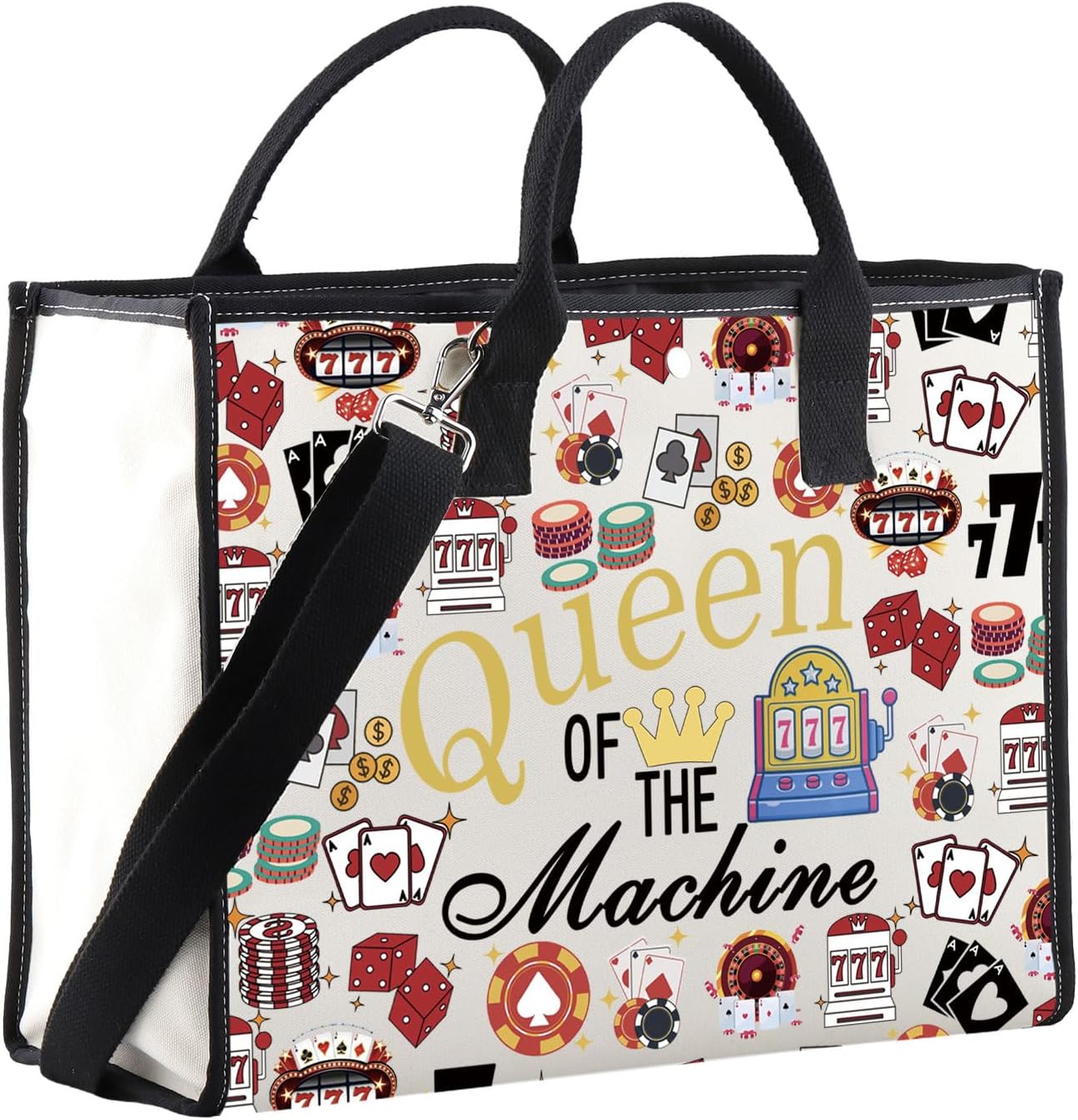 ZJXHPO Casino Cross Body Bag Casino Gambling Lover Gift Queen Of The Machine Messenger Bag Slot Gambling Gift
