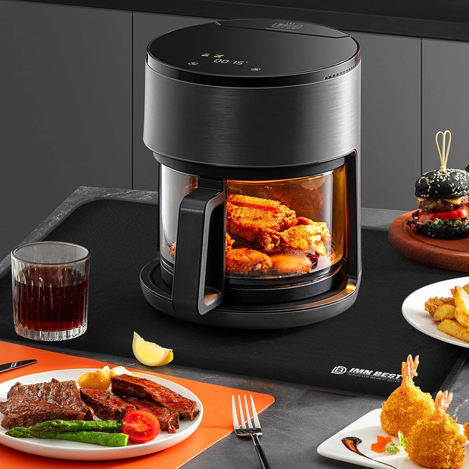 Tappetino Anti-calore Per Friggitrice Ad Aria - Silicone, 50x30 Cm, Resistente Fino A 500&deg;C