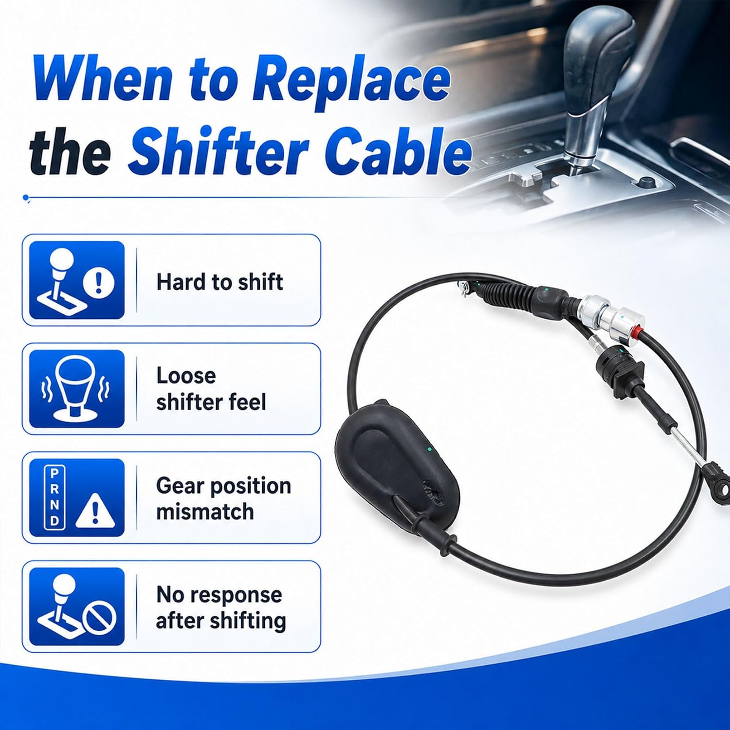 905-634 Automatic Transmission Shifter Cable Compatible with Nissan Rogue 2008-2015# 34935JM000