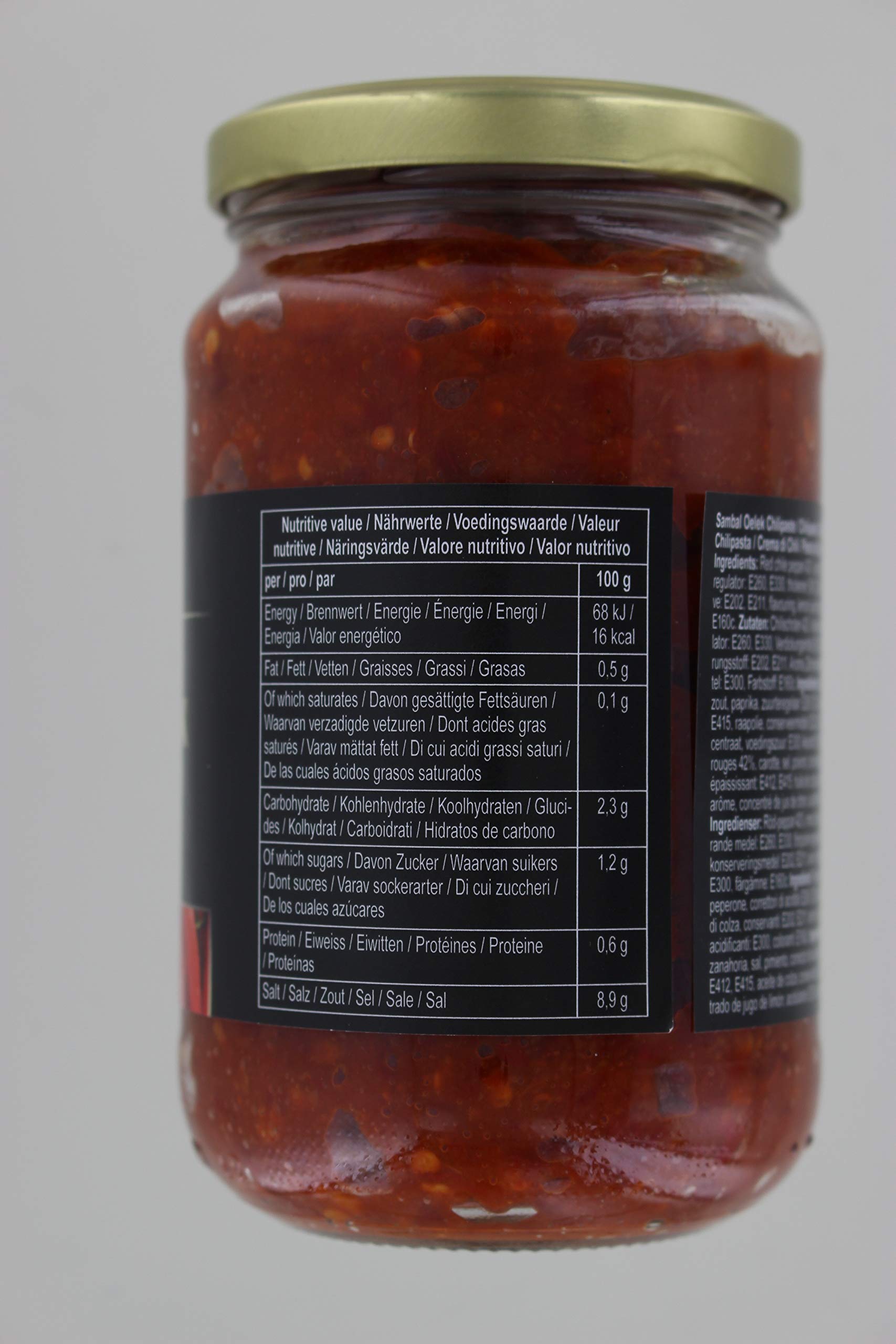 Royal Orient Sambal Oelek - Pâte de Chili Épicée Authentique, Condiment Asiatique à Base de Piments Rouges Broyés, Bocal 360 g
