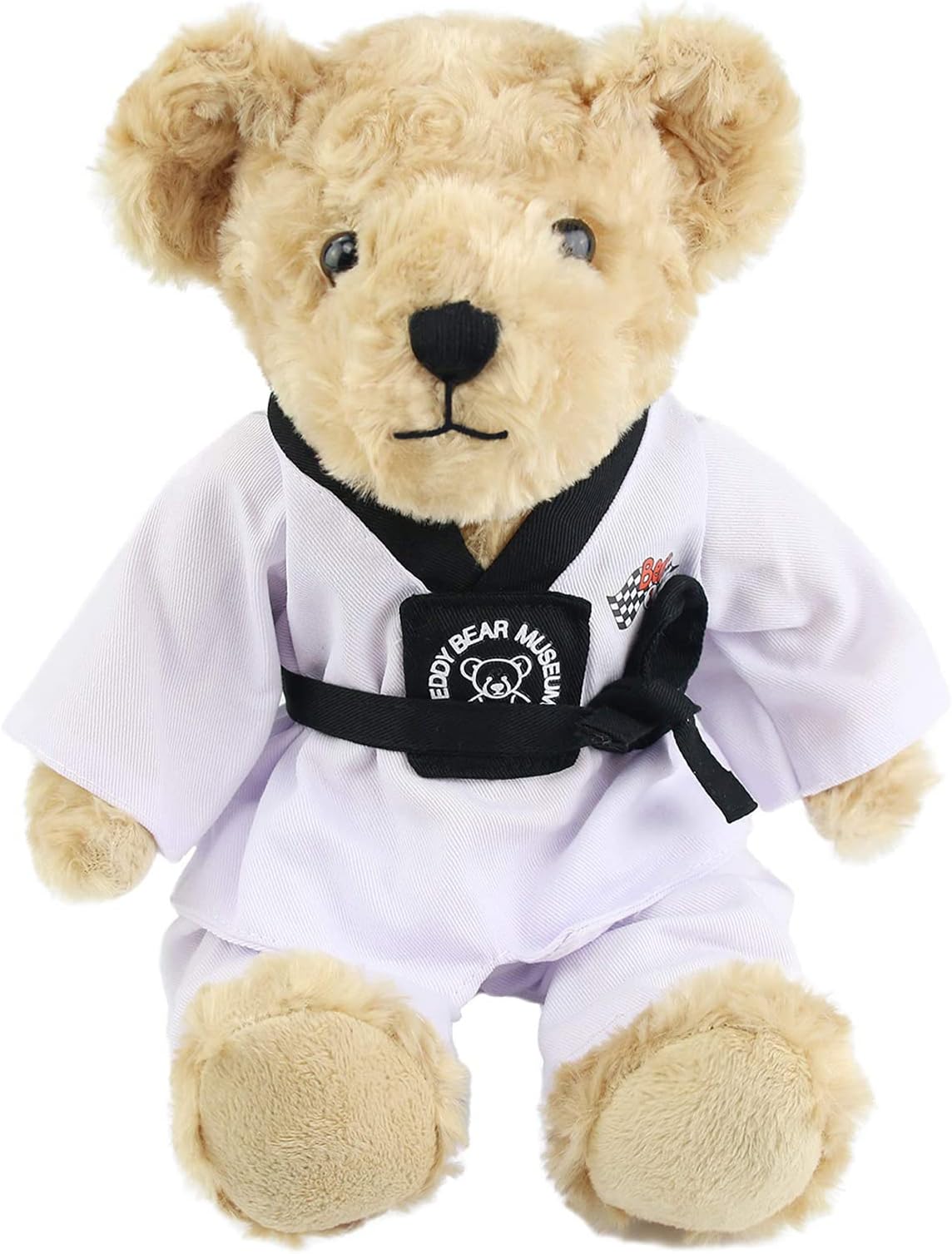 Houwsbaby Taekwondo Teddy Bear Stuffed Animal Karate Bear Martial Arts Plush Toy Adorable Gifts for Taekwondo Kids Black Belt Presents for Girls and Boys,8''