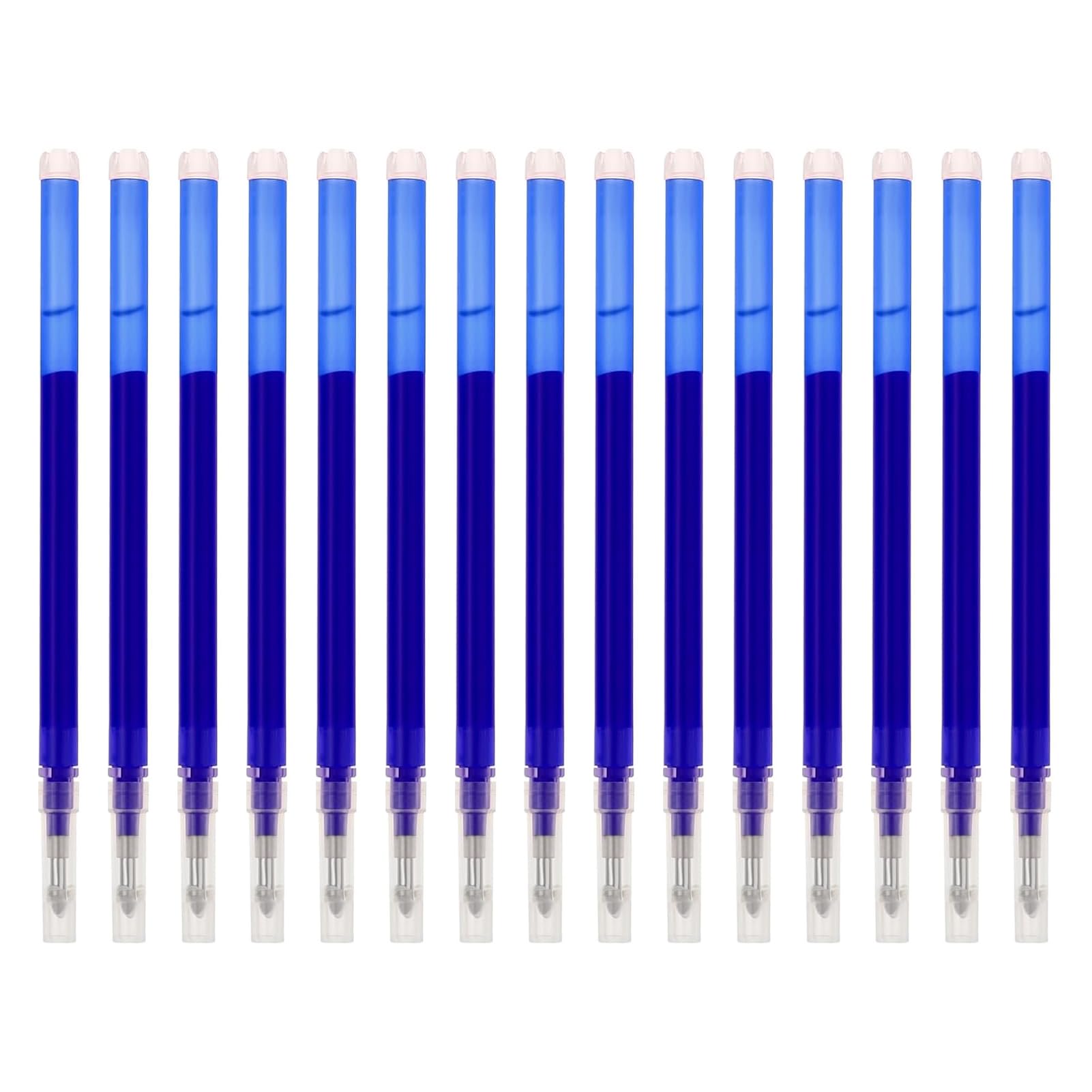 15 Pcs Erasable Pen Refills, Blue Ink 0.5mm Pens Refills Fine Tip for Pilot Frixion rasable Pens Stainless Steel Tip Smooth Writing Replacement Refills for School Office Writing Drawing Note
