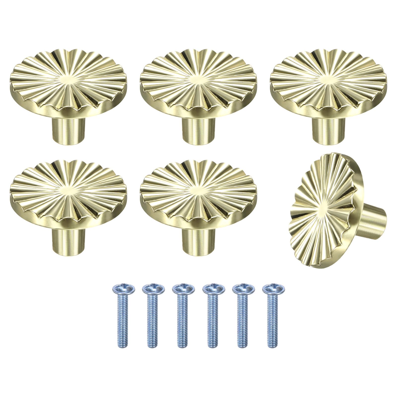 M METERXITY 6-Pack Brushed Cabinet Knobs