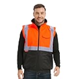 ProtectX Winter Safety Vest High Visbility Insulated Construction Vest