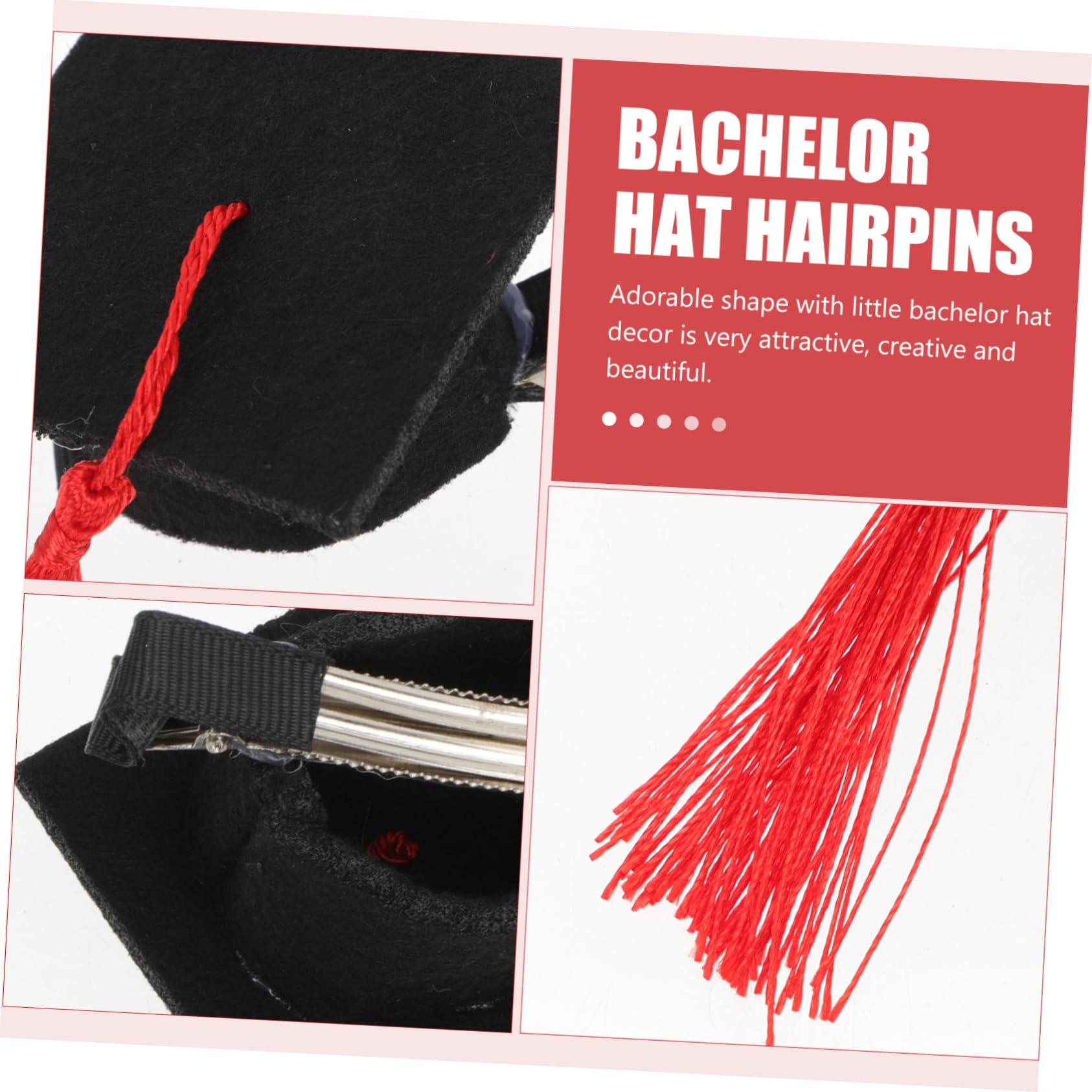 LABRIMP 8 Pezzi Fermagli per Decorativi Forma Cappello Laurea per Feste Laurea Accessori per Foto e Divertimento Sicuri e Fashion per Laureati e Amici