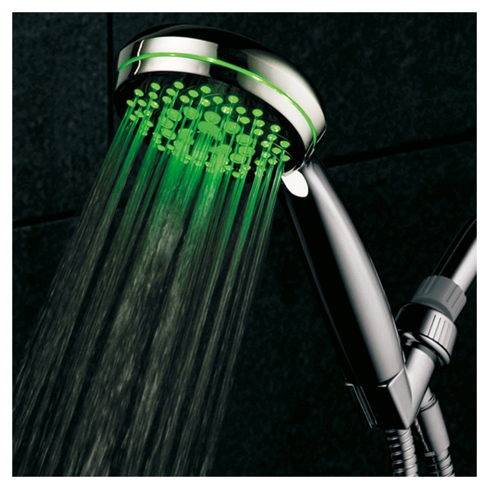 Buy HotelSpa Neon 7Setting Chrome Face LED Handheld Shower Head with