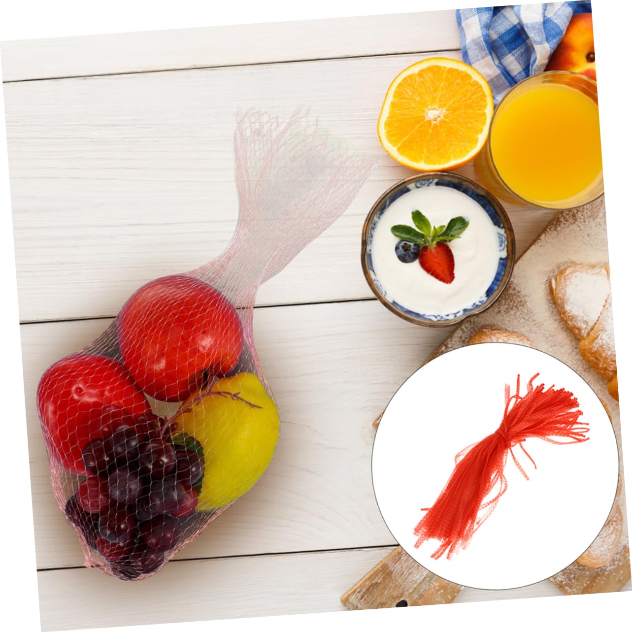 COLLBATH 250 Piezas De Bolsas De Malla para Frutas Y Verduras Bolsas De Malla para Producir De Frutas para as Y Verduras De para Comestibles De