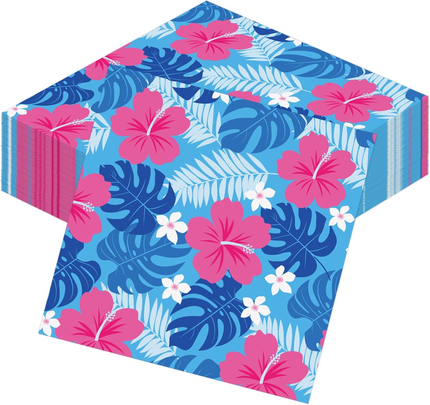 Tropical Retirement Party Decorations - 50 Pcs Happy Retirement Napkins, Disposable Paper Napkins for Hawaiian Luau Party, Retired Summer Beach Theme Decor Supplies