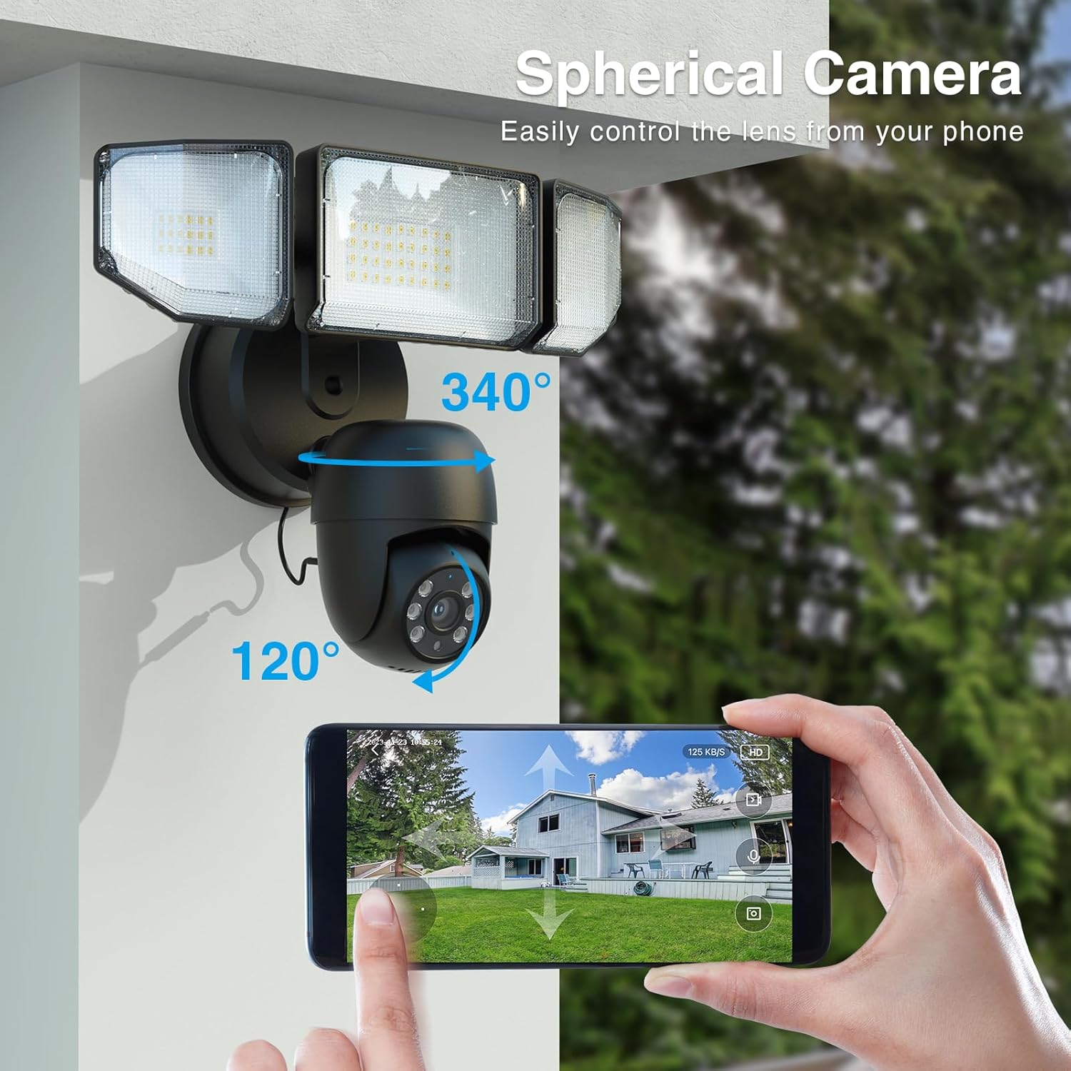 Spherical Camera Pan and Tilt