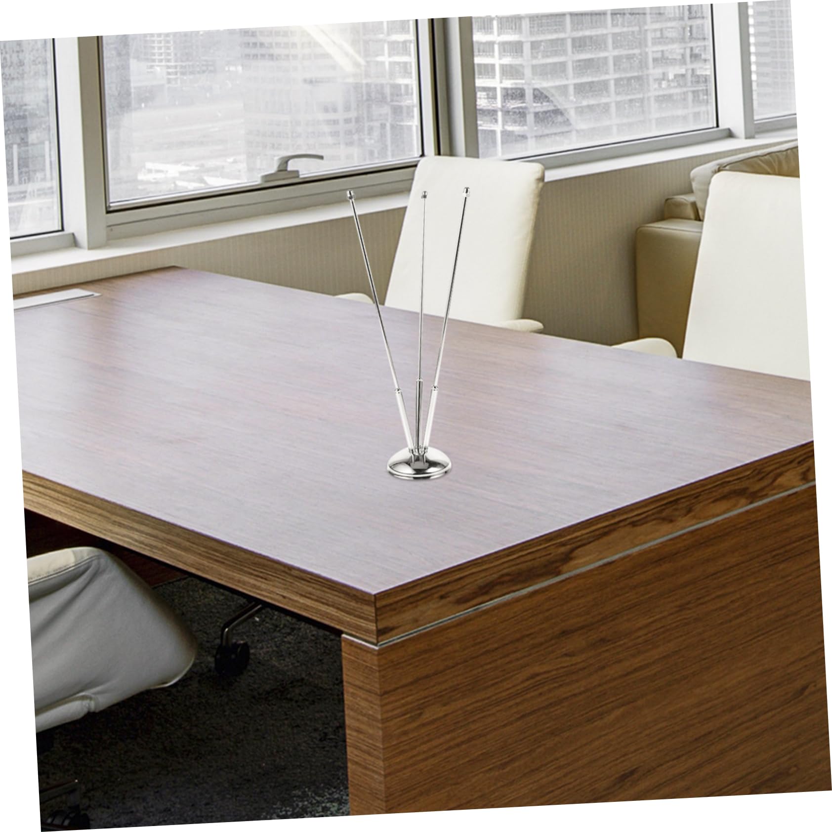 DIYEAH Desk Flag Stand Base V Shaped Metal Flagpole Stable Desktop Flag Holder for Office Meeting Room Table Display Party Decoration - Image 4