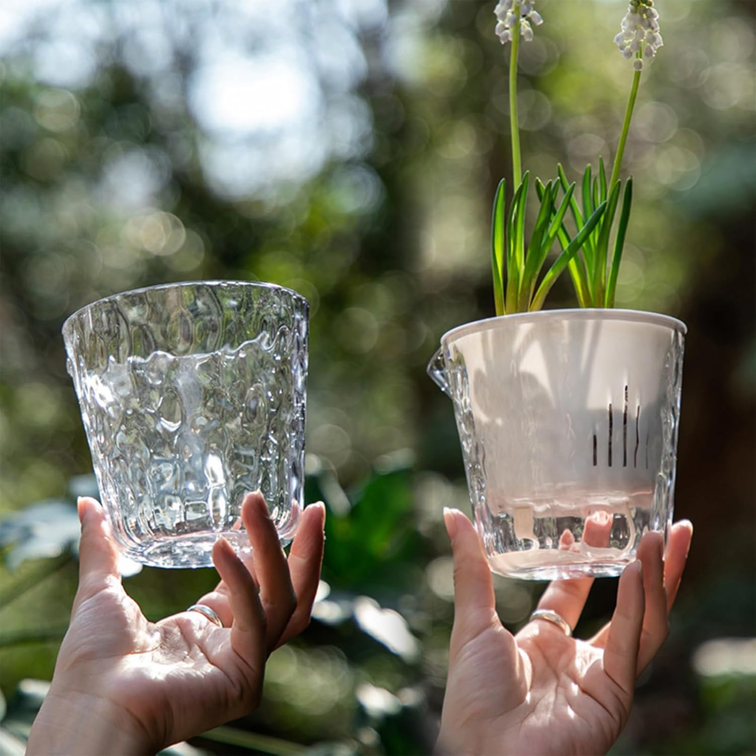 Self Watering Pots for Indoor Plants,4 inch Self Watering Pots Plant pots Indoor with Drainage Hole Small Plant Pot (4PCS - Image 2
