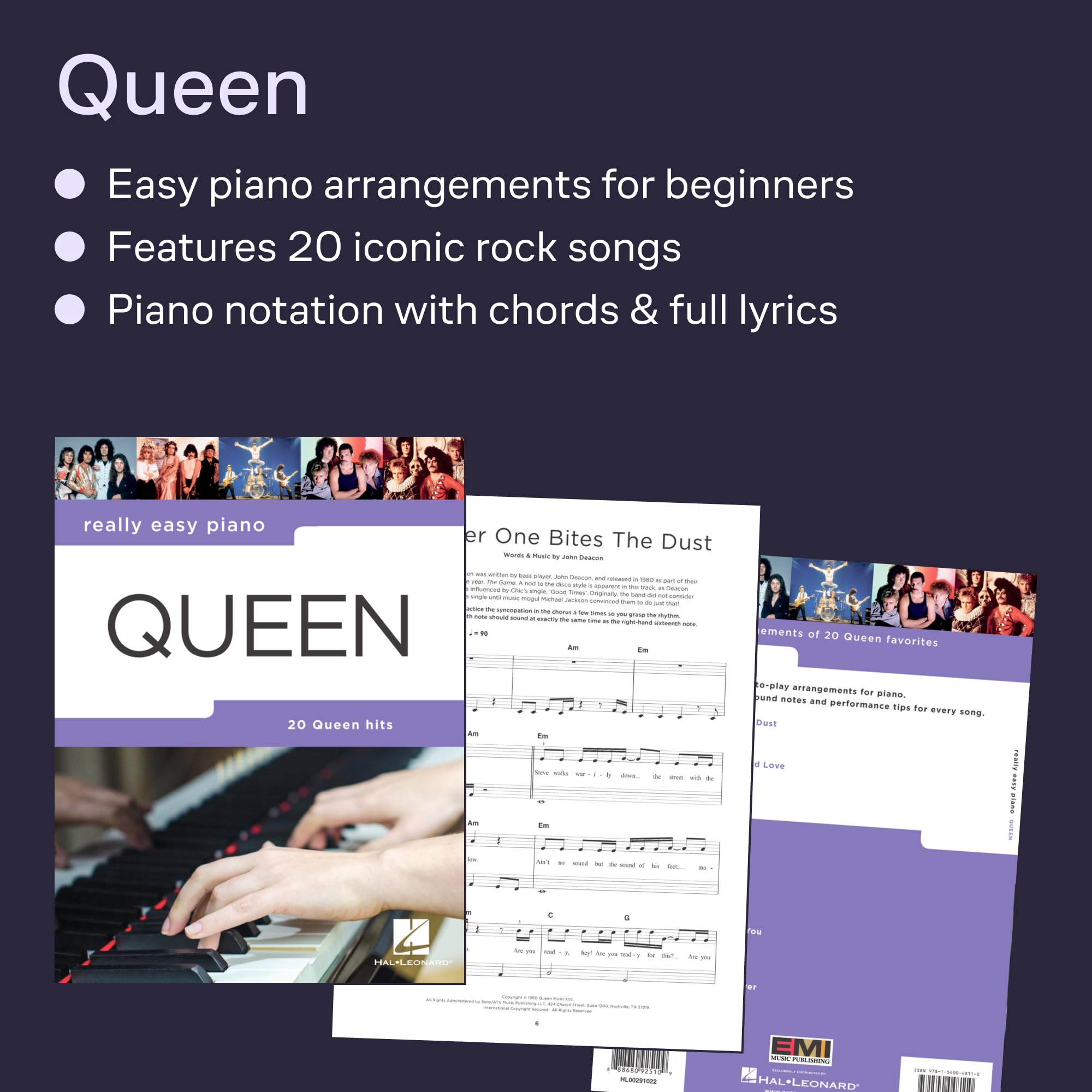 Really easy piano : queen - 20 queen hits - piano facile