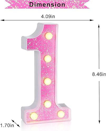 Miniatura 98 de Foaky Número de luz LED decorativo, letrero de número iluminado para luz nocturna, boda, fiesta de cumpleaños, Navidad, hogar, bar, número