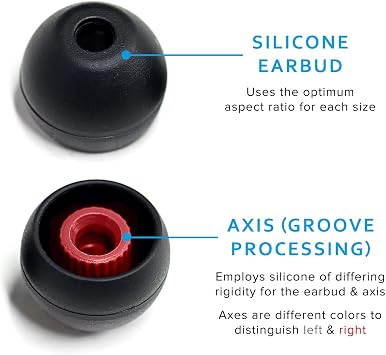 Final Audio Black+Black/Red Silicone Type E Eartips kit with Case and Nozzle Adaptor Compatible with AKG, Audio-Technica, Beats by Dre, Campfire Audio, Empire Ears, Shure, Sony, Westone (Large)