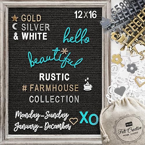 Cartel de tablero de letras intercambiables con marco de madera de 12 x 16 pulgadas con soporte, tablero de palabras con letras intercambiables