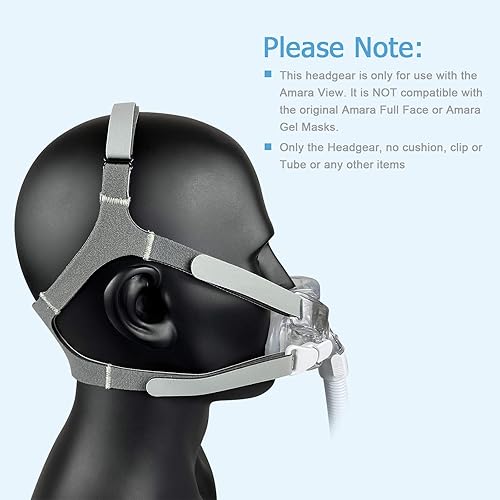 Miniatura 5 de Amara View CPAP - Correa de repuesto para mascarilla, suave y cómoda, correas de tela para Respironics, Amara View, tamaño estándar (solo correa, 2