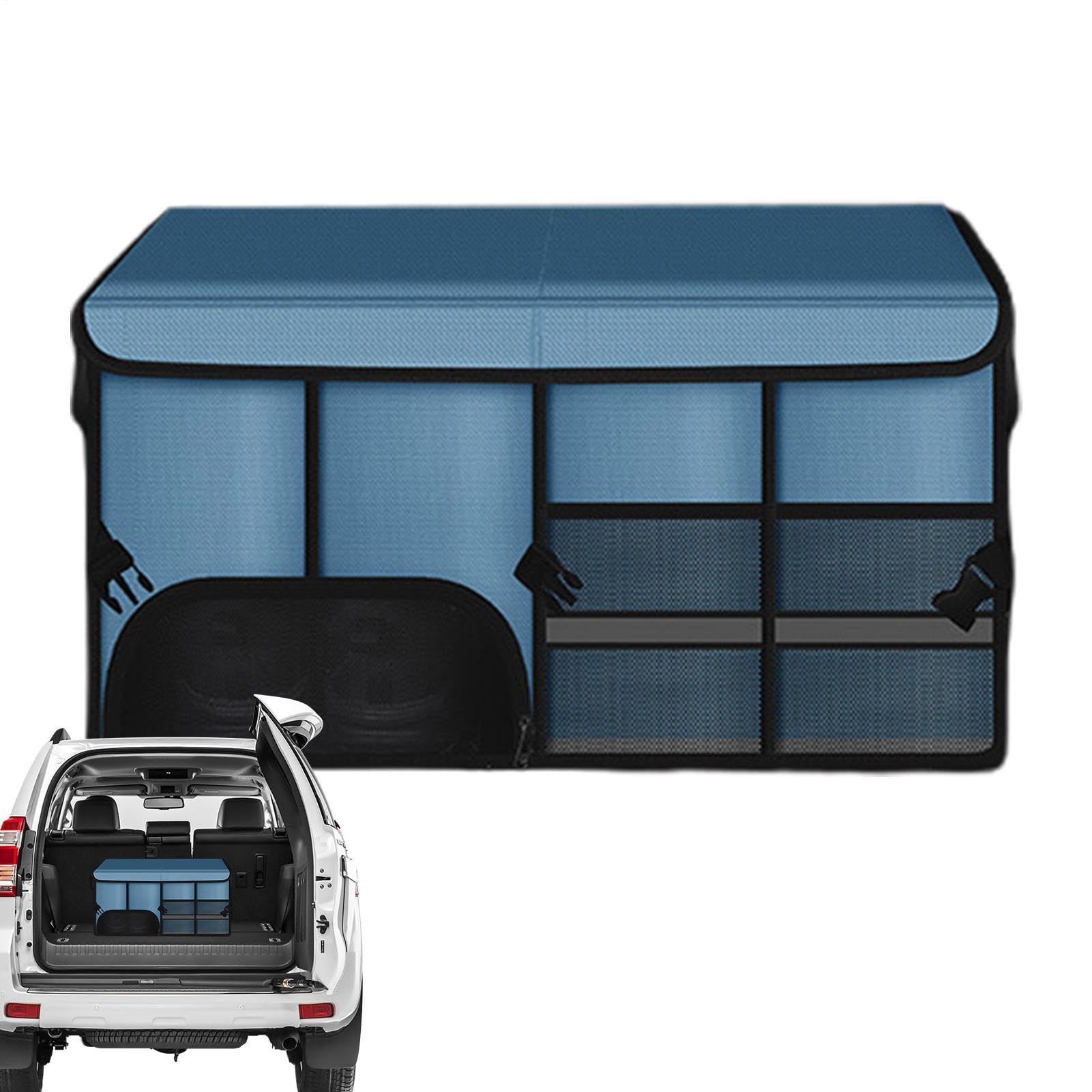 Boîte de rangement de coffre pliable, organisateur de coffre de voiture