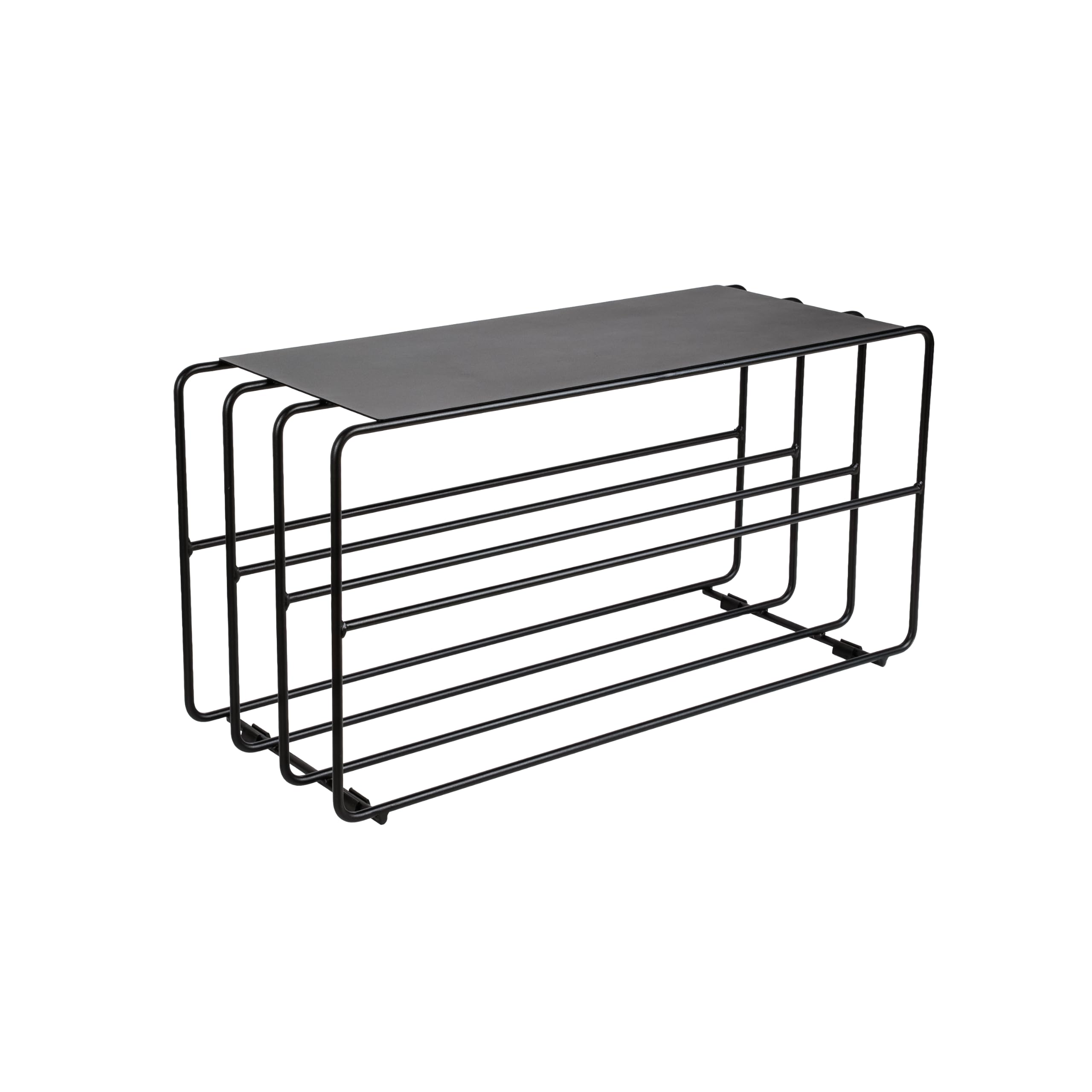 Natural Goods Berlin 1 scarpiera Hairpin – Scarpiera in metallo nero – Scarpiera con seduta – Scarpiera con panca per scarpe, organizer per scarpe, scarpiera per esterni, 40 x 30 x 80 cm