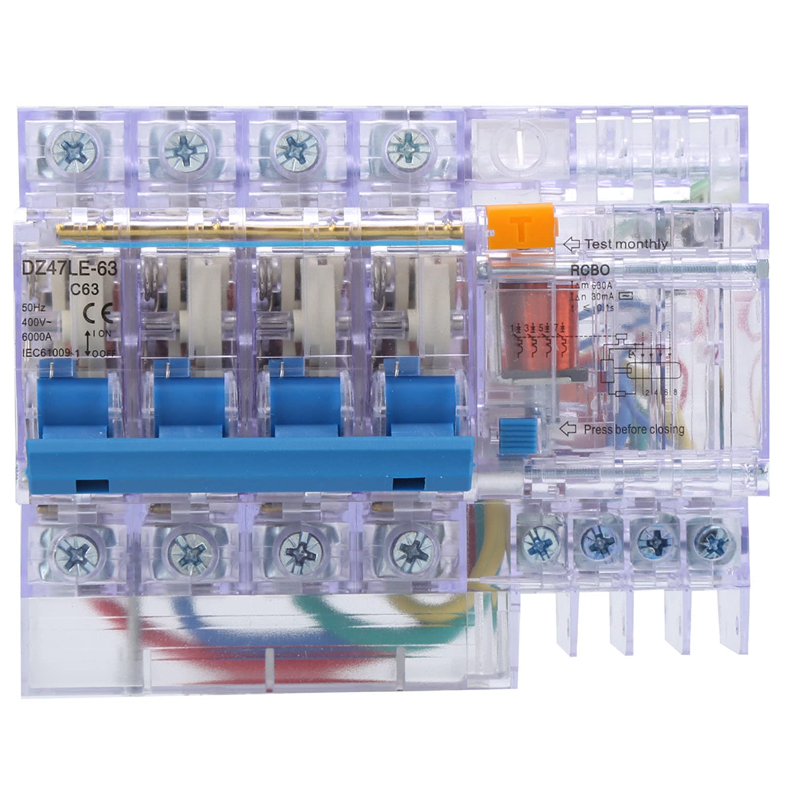 Disjoncteur de fuite à fermeture automatique et boîtier plastique antirouille durable