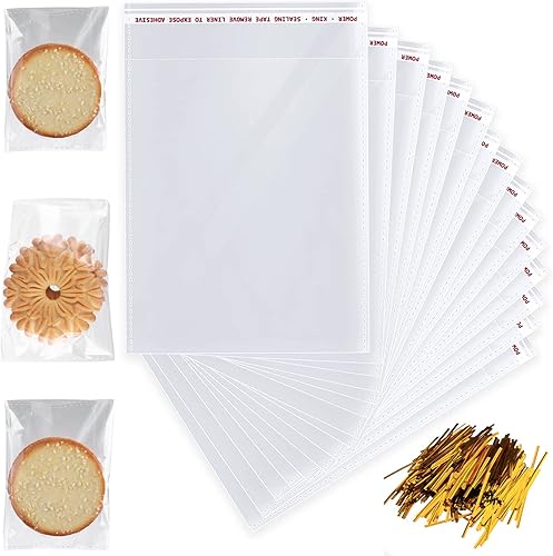 Miniatura 9 de Bolsas de celofán resellables de 4 x 6 pulgadas, 1000 piezas, bolsas autosellantes para productos de embalaje, bolsas de celofán autoadhesivas a