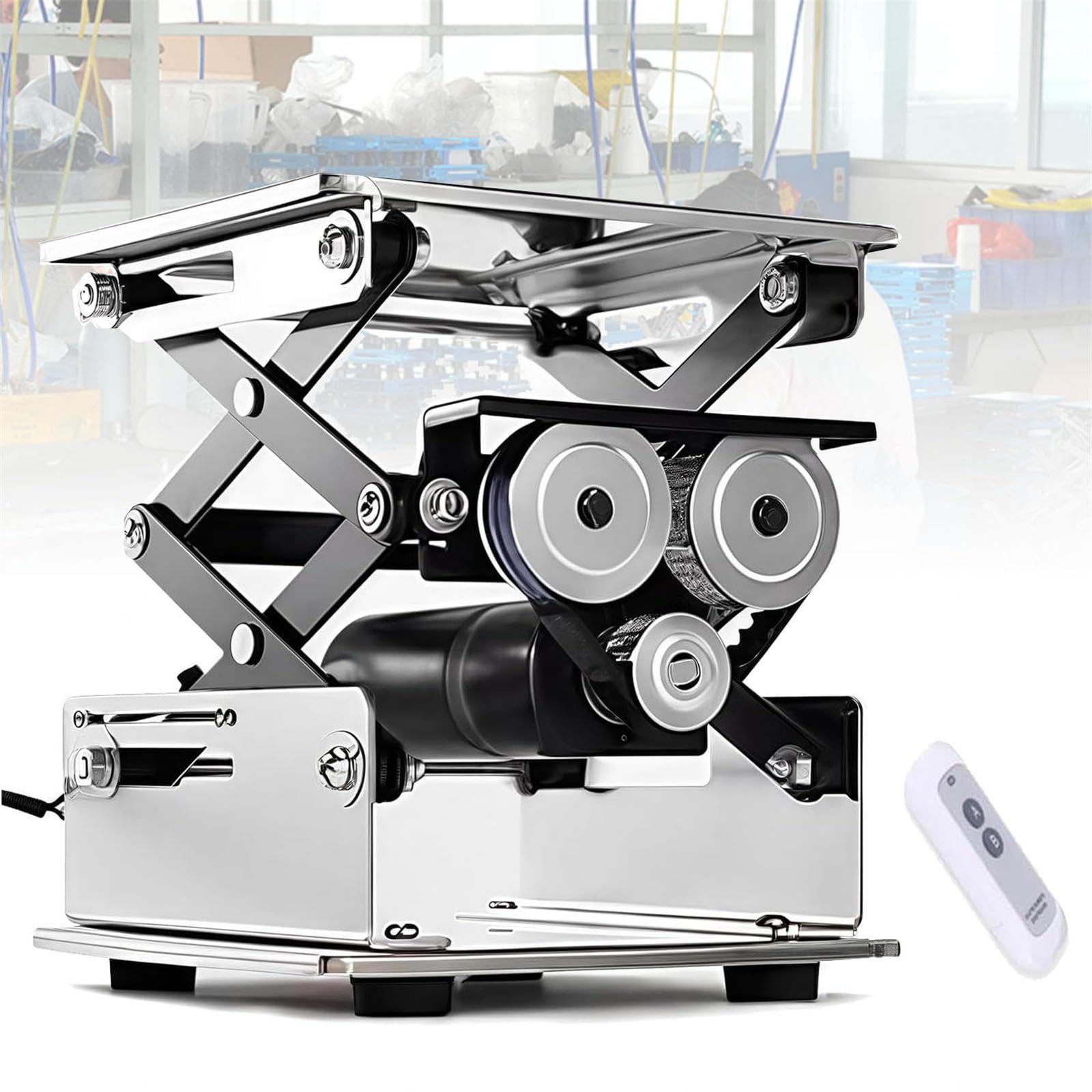 Mesa elevadora eléctrica, plataforma de laboratorio, fuerza de peso de 10 kg, rango de elevación de 100 a 290 mm, uso industrial, diseño compacto de 20 x 20 cm