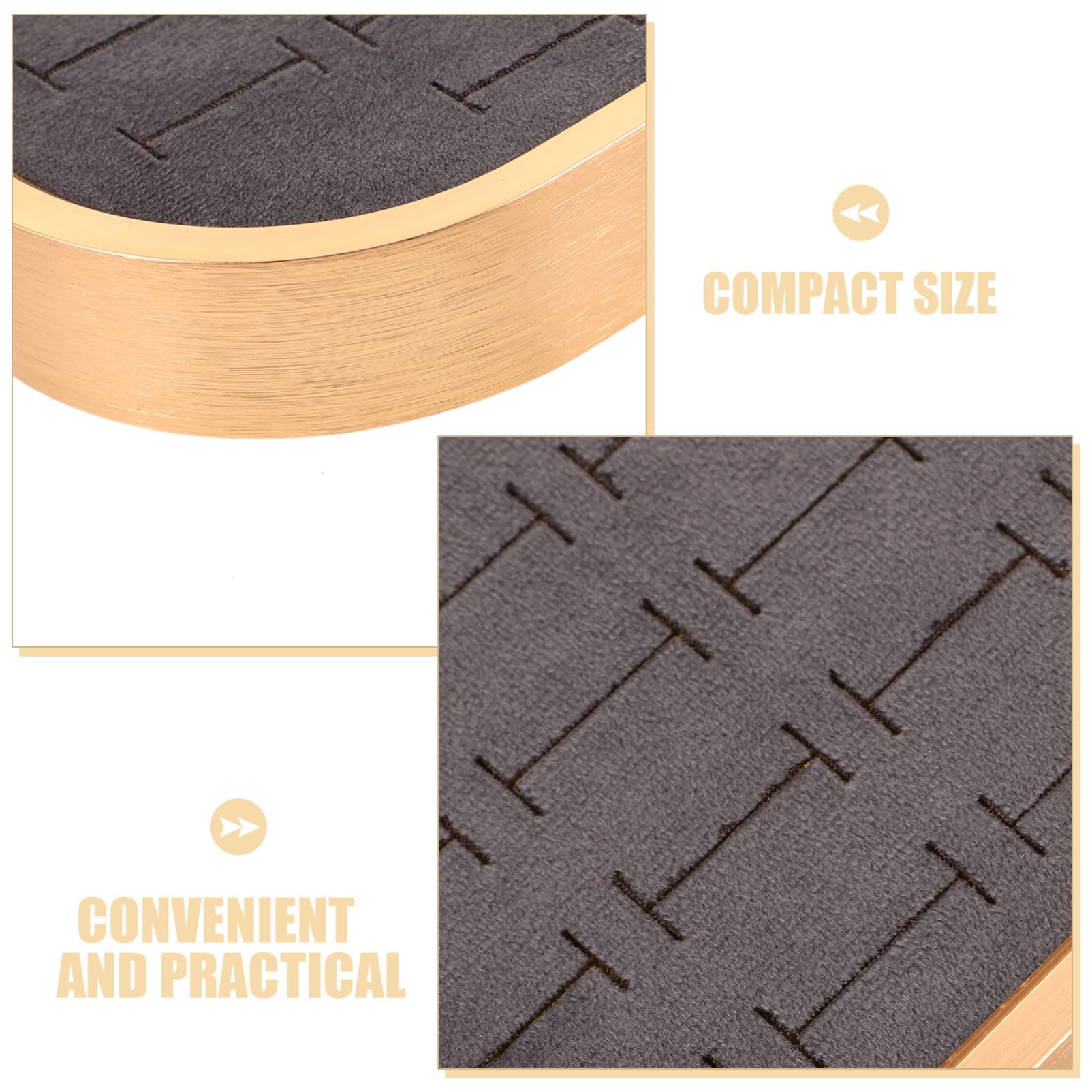 Alipis Bandeja de Terciopelo para Joyas Organizador Rectangular de Compartimentos Bandeja para Guardar Collares Aretes y Anillos para Niñas Esposas y Mamás