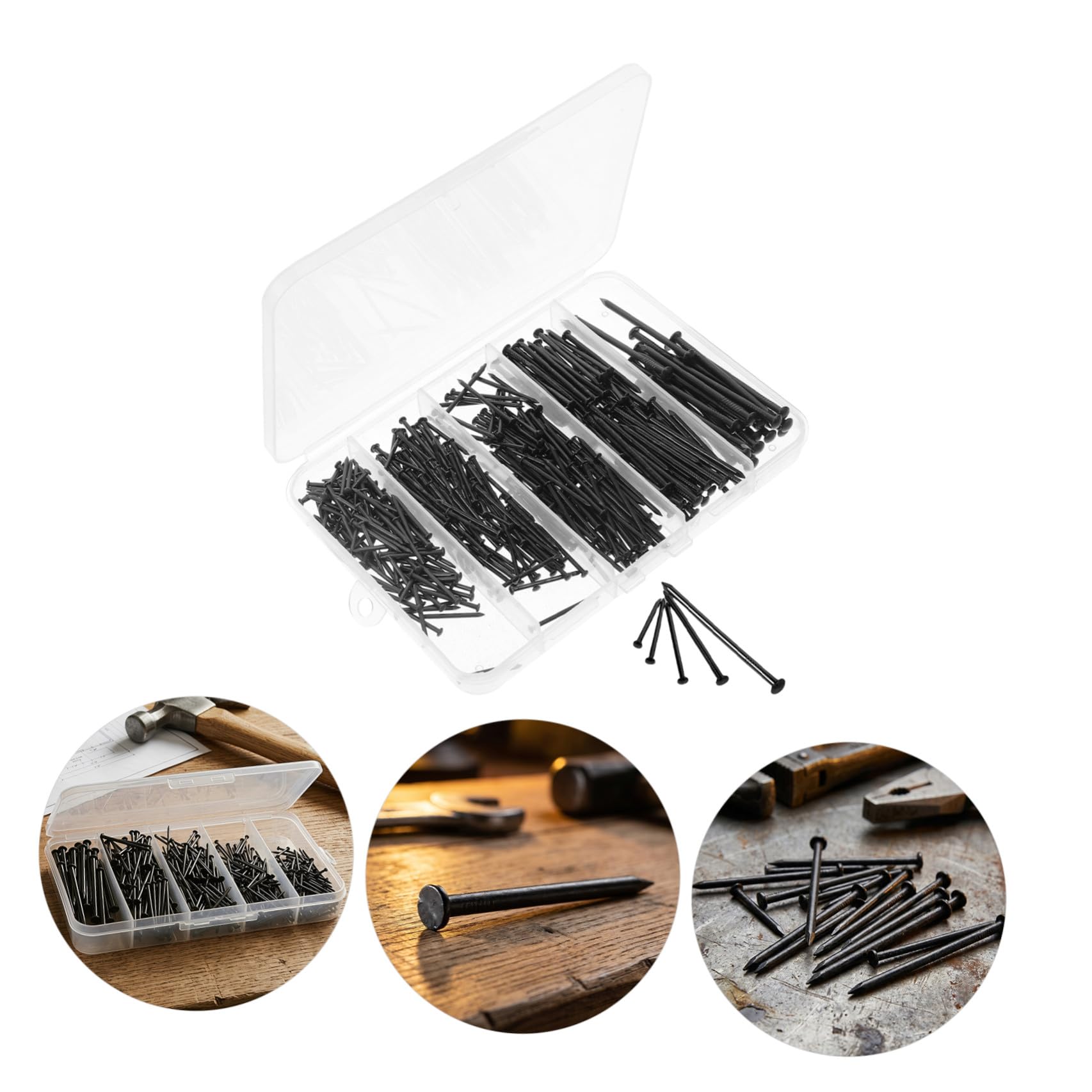 Chiodi Metallici con Dimensioni Assortite Antiscivolo per Appendere Quadri Chiodi Resistenti per Decorazioni Domestiche