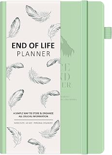 End of Life Planner with Tabs - 19 Sections Estate Planning Organizer A5 - Die Prepared, No Really - End of Life Organizer for Will, Last Wishes & Funeral Planning - PU Leather Hardcover with Pocket