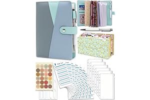 Ginmlyda Budget Binder with Zipper Envelopes for Cash and Coupon Organizer