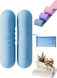 Hand Weight Bars for Women (2.2 LB) | Resistance Booty Bands | Pilates, Yoga, Dance, Aerobics, Running, Cardio, Gym, Strength Training | Non-Slip | Portable Dumbbells | Women & Men