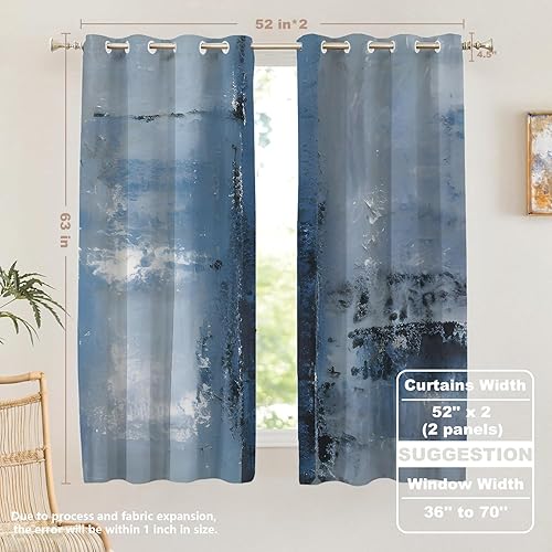 Miniatura 342 de Cenefas de cocina modernas con patrón de cobre marrón dorado para ventanas, cenefas opacas abstractas de marcas de arañazos y cortinas opacas