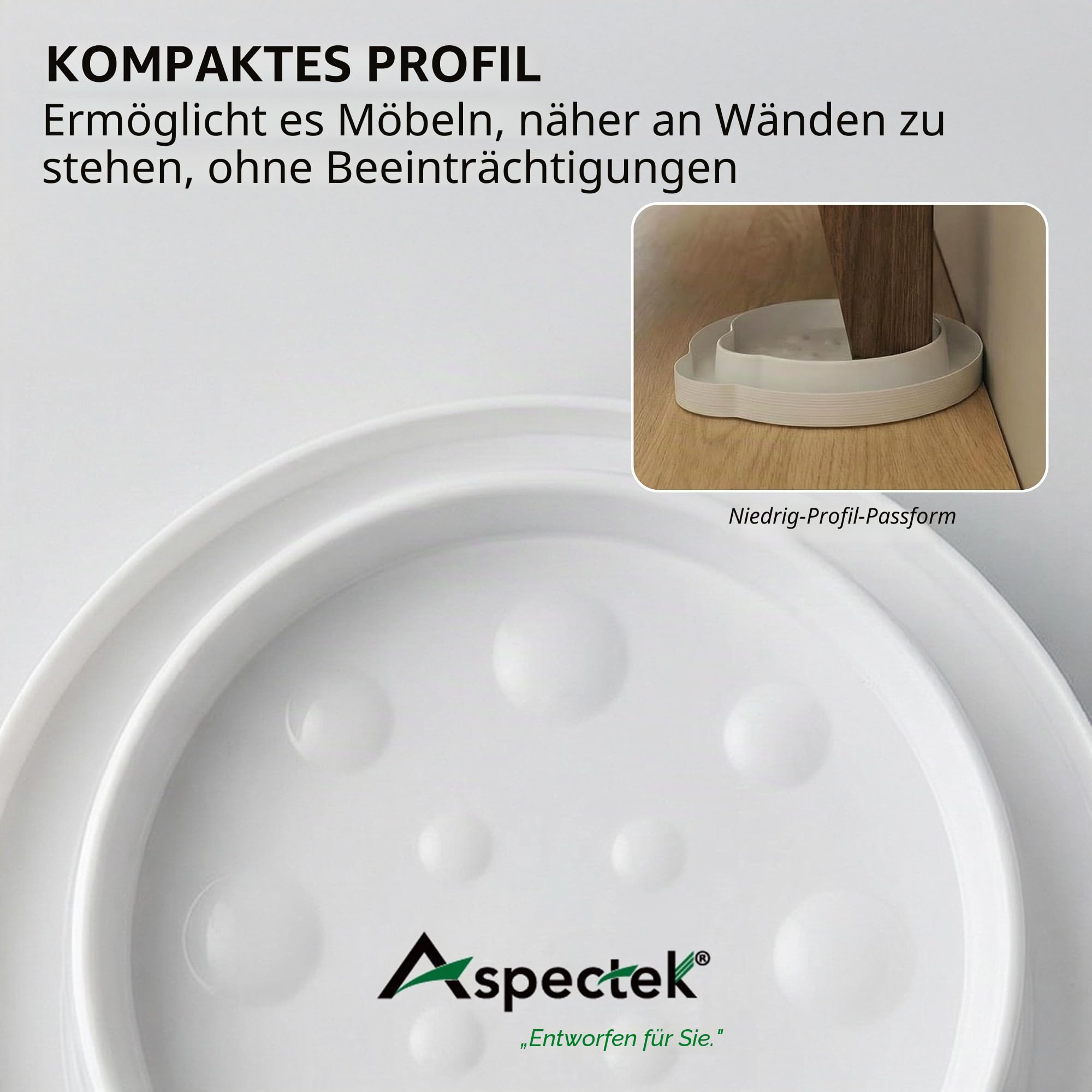 ASPECTEK Bettwanzenfalle, Bettwanzenfänger, 8 Stück. Insektenfalle, Sicher, Umweltfreundlich, Bettwanzenvernichter (Weiß)