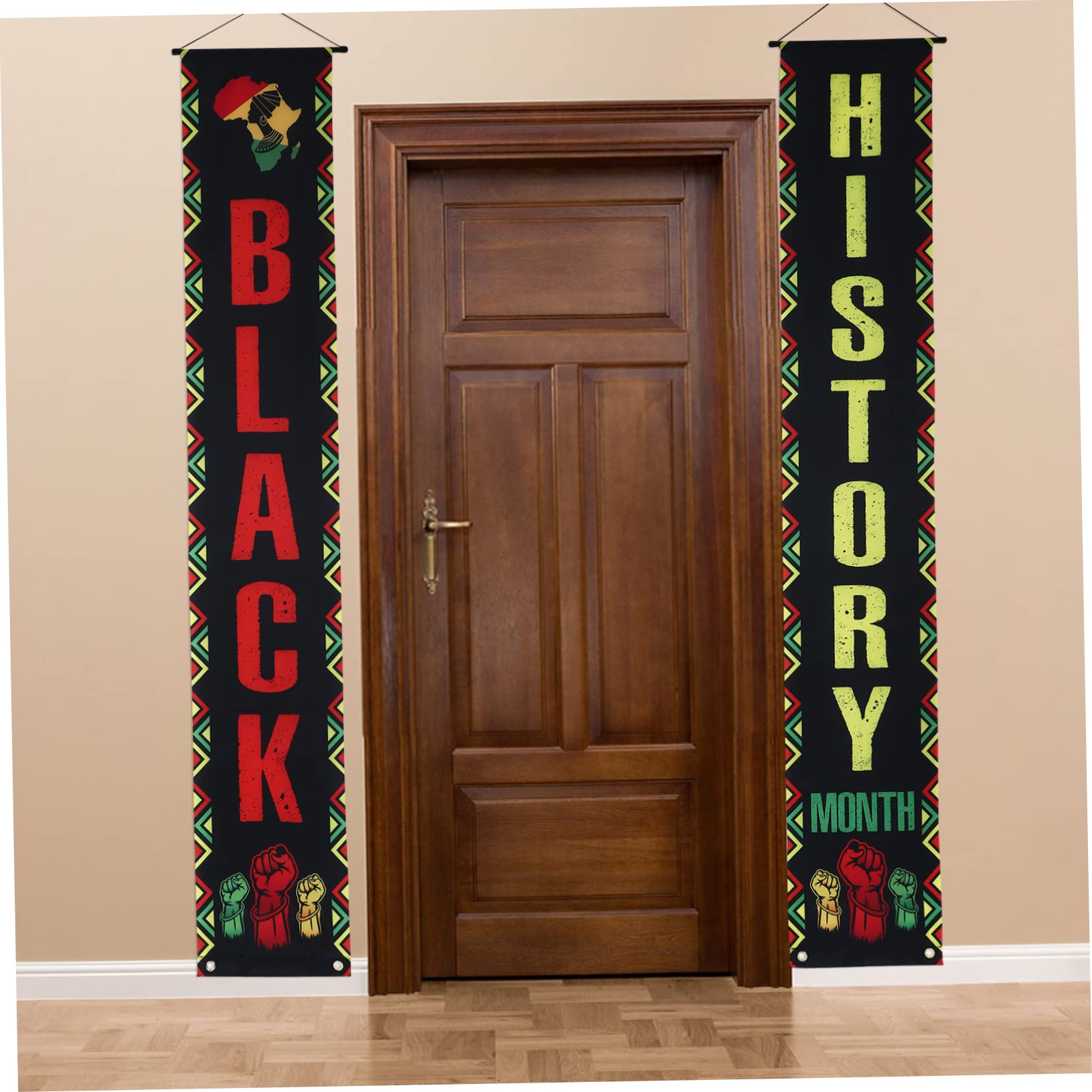 COLLBATH 3 Coppie Di Bandiere Juneteenth Distici Decorativi Da Appendere in Poliestere Mese Africano