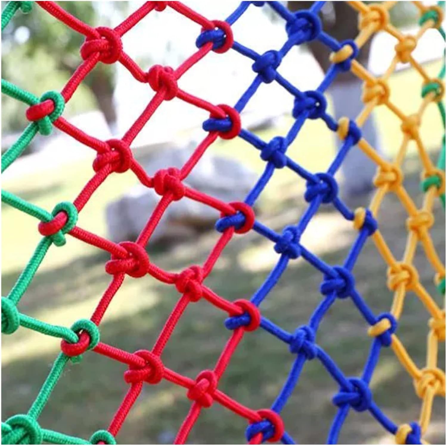 Child Safety Stair Protection Net, Playground Nylon Rope for Decoration, Balcony Stairs Guardrail Rope Net，10cm Grid Color : 8mm Rope, Size : 2x8m(7x26ft)