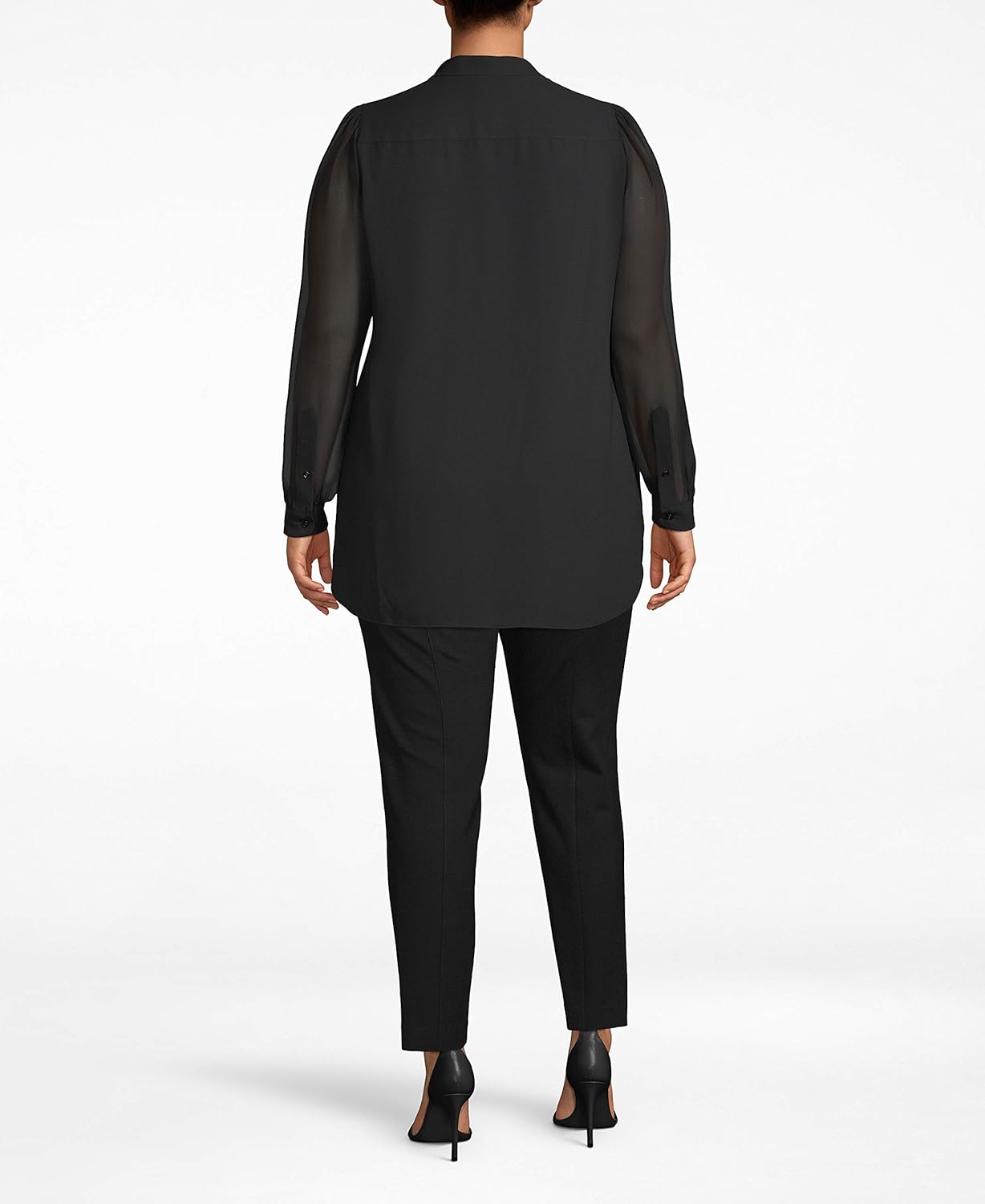 Anne Klein Womens Plus Long Sleeve Tunic Blouse - Image 2