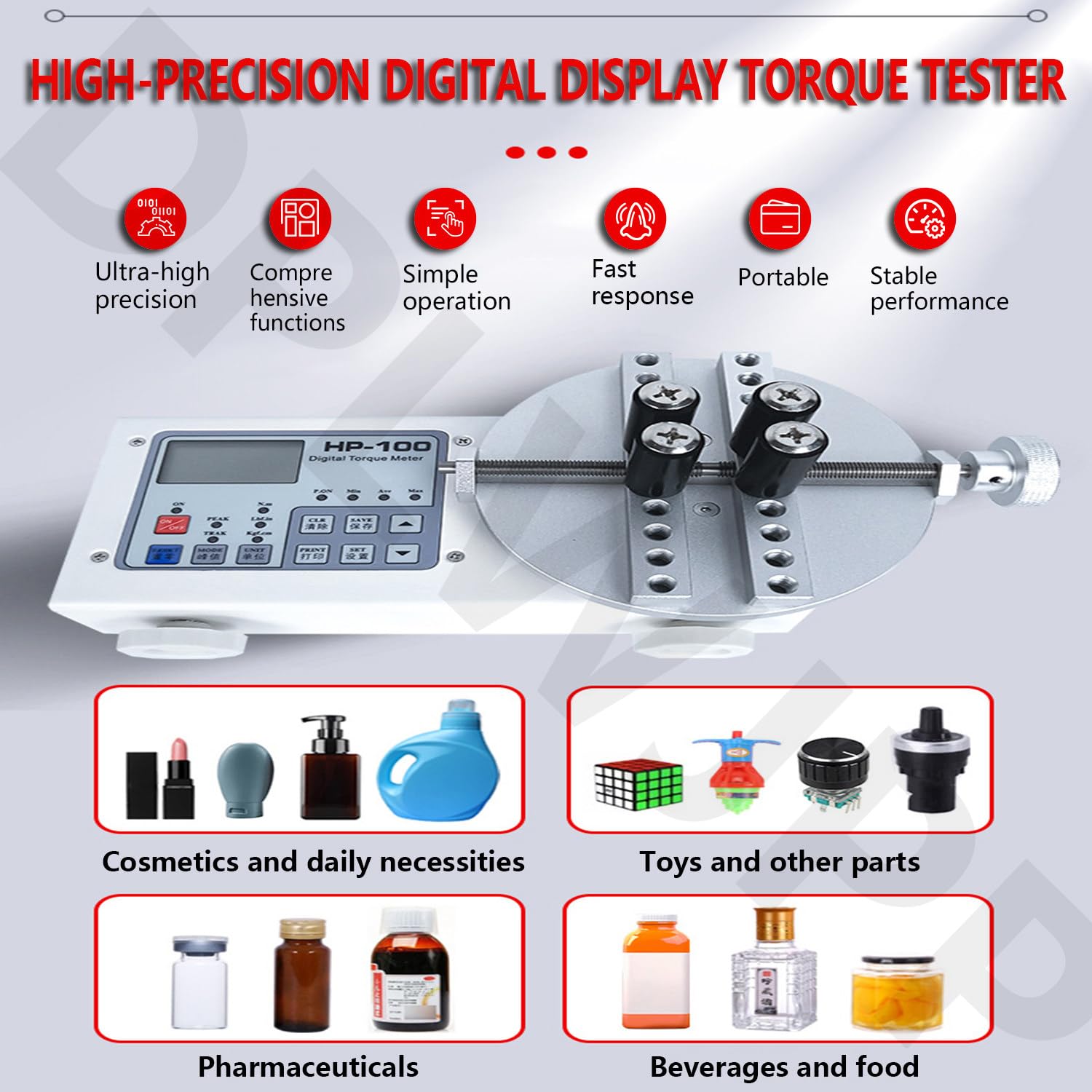 Tester di coppia digitale, calibro portatile per misurare cacciavite, 2 modalità e 3 unità per bottiglie e cacciaviti