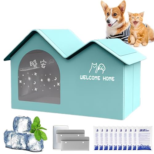 Pet Cooling House, Foldable Dog House with AC Unit