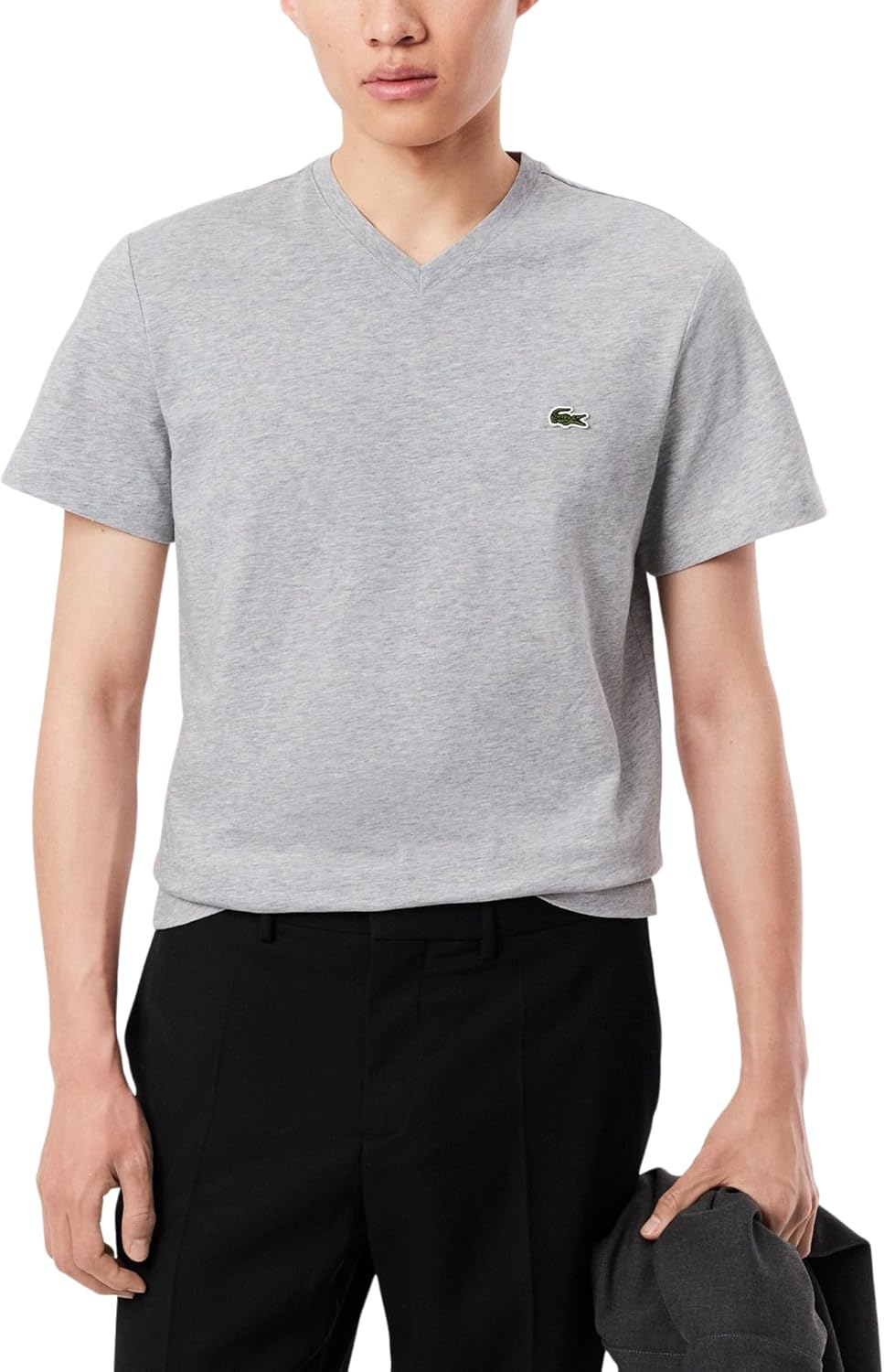 Lacoste Mens V Neck Cotton T-Shirt