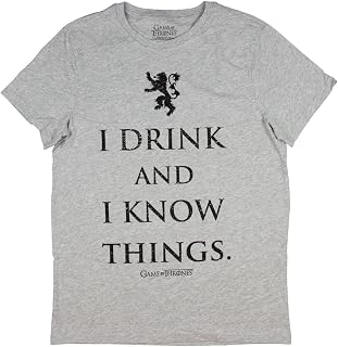 Game of Thrones Shirt Men's I Drink and I Know Things Lannister T-Shirt
