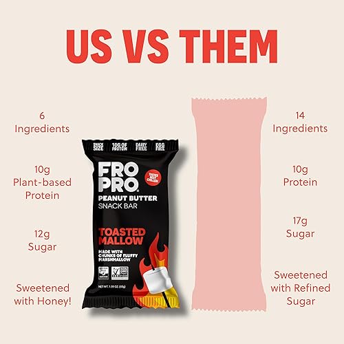 Miniatura 7 de FROPRO Barras de proteína vegetal, barras de proteínas a base de plantas, totalmente naturales, sin gluten, lácteos y soja, barras altas en