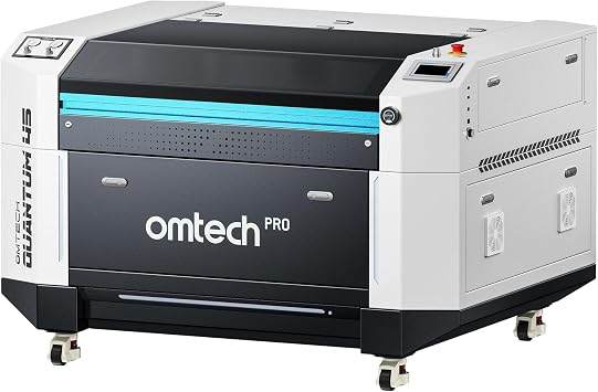 OMTech Pro Quantum RF CO2 Cabinet Laser Engraver, 60W Laser Engraving Machine with 4200mm/s Max Speed, Laser Cutting Machine with 48MP Camera, Laser Cutter for Leather Wood Glass