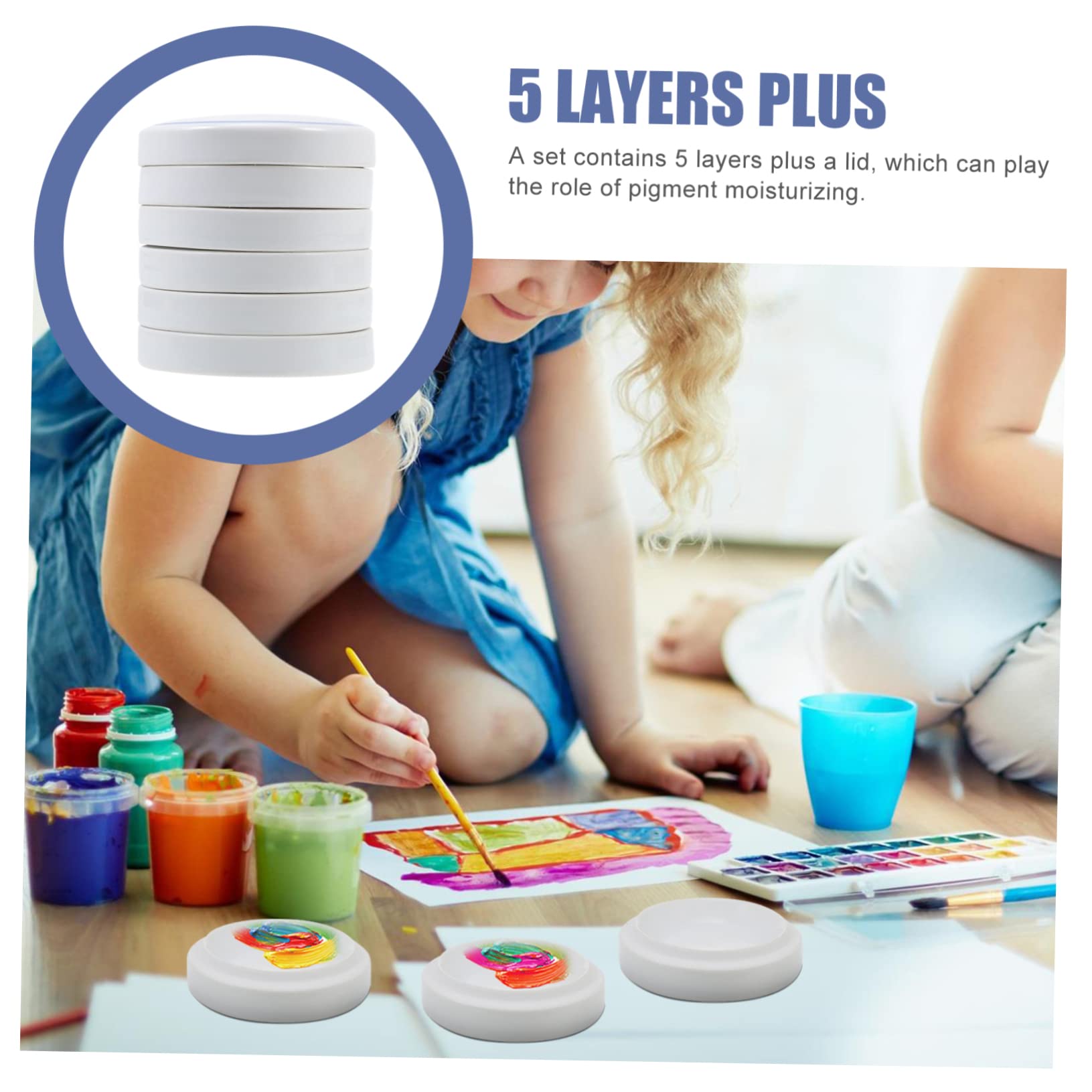 Farbmischwanne Mit Deckel Maltafel Aus Hochwertigem Keramikmaterial Farbplatte Stapelbar Für Schüler-schreibwaren