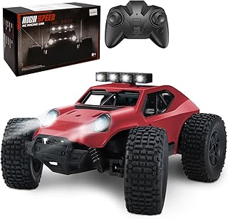 Kizeefun Voiture Télécommandée, 2,4 Ghz 1/20 RC Voiture Véhicule Tout-Terrain 20 Km/H Jouet Électrique Tout-Terrain 2 Piles 50 Min De Lecture Et Phare LED Cadeaux d'anniversaire Fête Cadeau