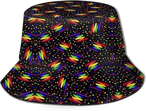 Sombrero de pescador del orgullo LGBT del arco iris, sombrero de pescador del orgullo gay, sombreros de protección solar UV de la moda