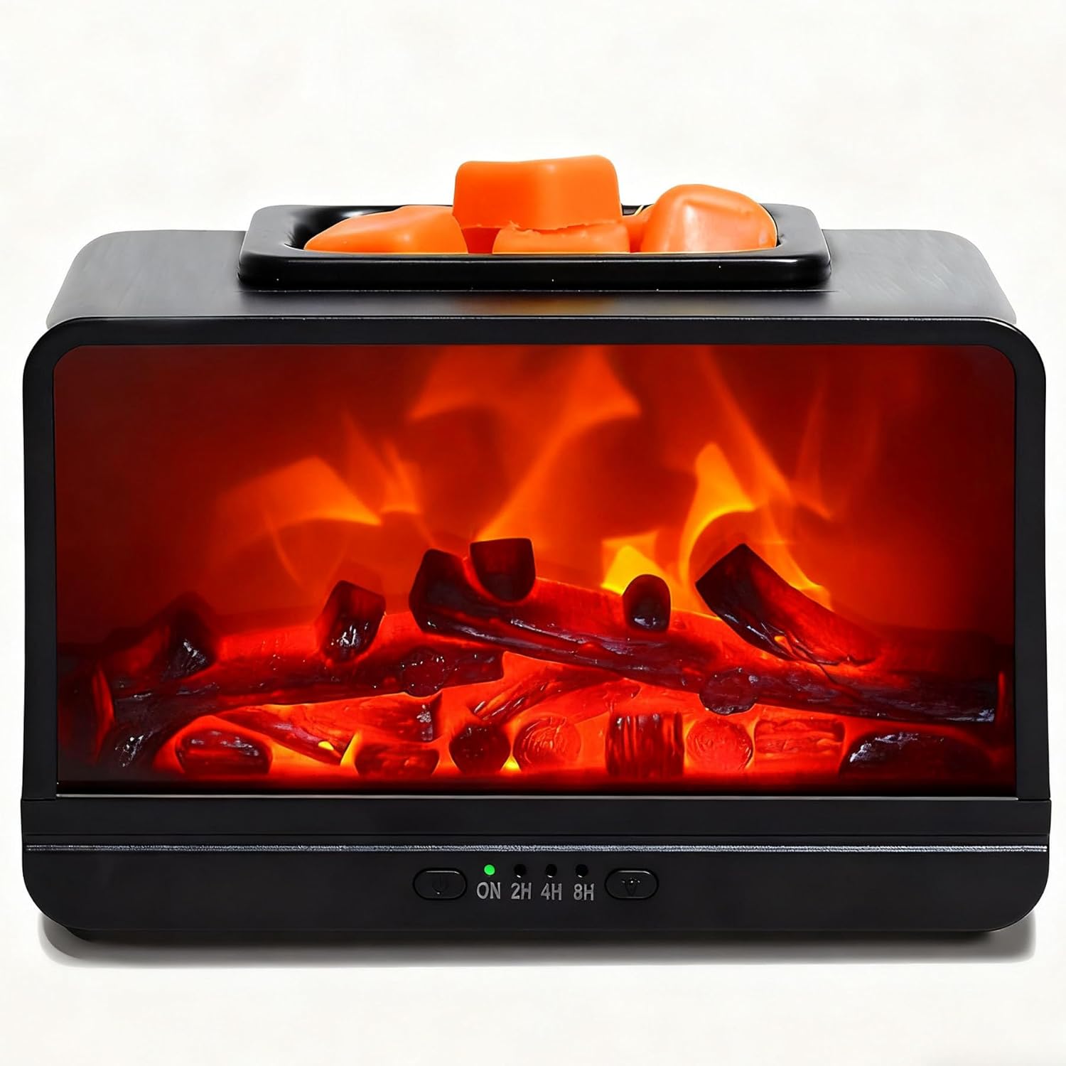 Fireplace Wax Melt Warmer, Thanksgiving Fall Decorations for Home, Cute Wax Warmer for Scented Wax, Birthday Gifts for Women Mom（Wooden）