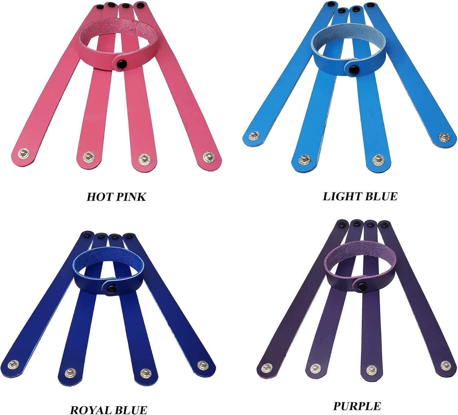 5 Pack Leather Wristbands - 3/4 Inch Latigo Wristbands Engraving and Decorating Ready
